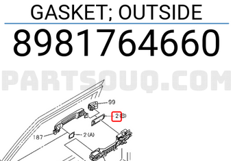 Isuzu 8981764660 GASKET; OUTSIDE