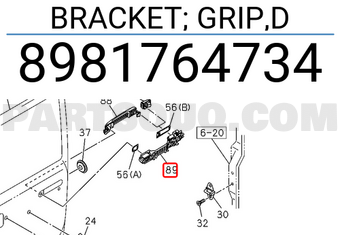 Isuzu 8981764734 BRACKET; GRIP,D