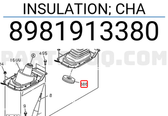 Isuzu 8981913380 INSULATION; CHA