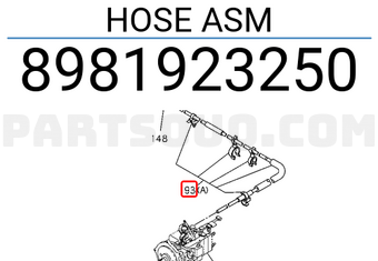 Isuzu 8981923250 HOSE ASM