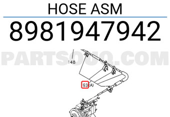 Isuzu 8981947942 HOSE ASM