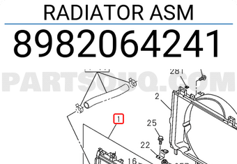 Isuzu 8982064241 RADIATOR ASM