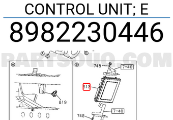 Isuzu 8982230446 CONTROL UNIT; E