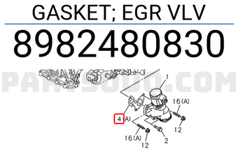 Isuzu 8982480830 GASKET; EGR VLV