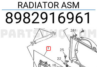 Isuzu 8982916961 RADIATOR ASM