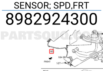 Isuzu 8982924300 SENSOR; SPD,FRT