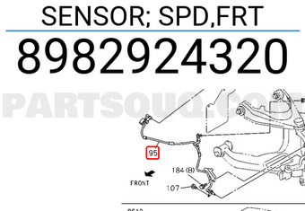 Isuzu 8982924320 SENSOR; SPD,FRT