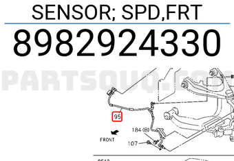 Isuzu 8982924330 SENSOR; SPD,FRT