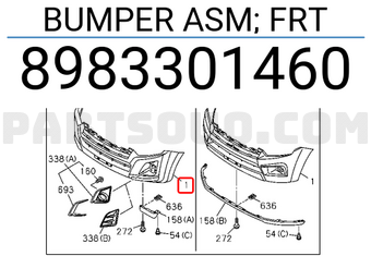Isuzu 8983301460 BUMPER ASM; FRT