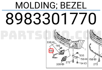 Isuzu 8983301770 MOLDING; BEZEL