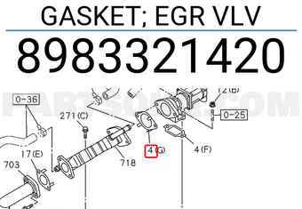 Isuzu 8983321420 GASKET; EGR VLV