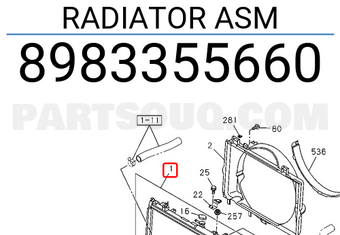Isuzu 8983355660 RADIATOR ASM