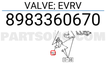 Isuzu 8983360670 VALVE; EVRV