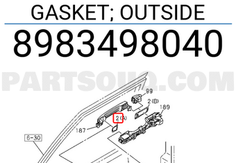 Isuzu 8983498040 GASKET; OUTSIDE