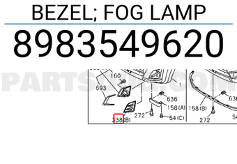 Isuzu 8983549620 BEZEL; FOG LAMP