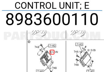 Isuzu 8983600110 CONTROL UNIT; E