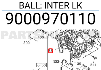 Isuzu 9000970110 BALL; INTER LK
