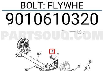 Isuzu 9010610320 BOLT; FLYWHE