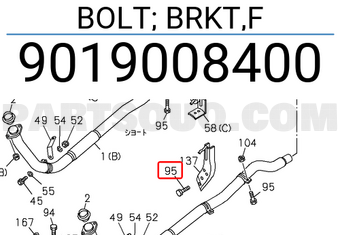 Isuzu 9019008400 BOLT; BRKT,F