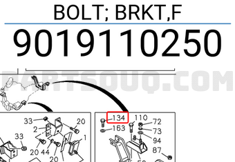 Isuzu 9019110250 BOLT; BRKT,F