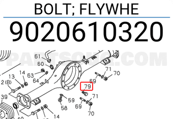 Isuzu 9020610320 BOLT; FLYWHE