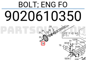 Isuzu 9020610350 BOLT; ENG FO