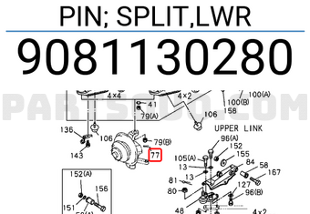 Isuzu 9081130280 PIN; SPLIT,LWR