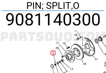 Isuzu 9081140300 PIN; SPLIT,O