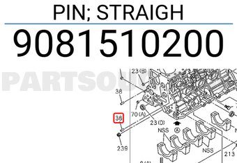 Isuzu 9081510200 PIN; STRAIGH