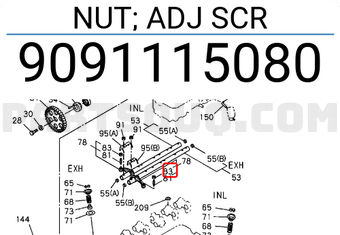 Isuzu 9091115080 NUT; ADJ SCR