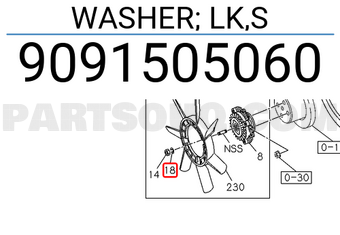 Isuzu 9091505060 WASHER; LK,S