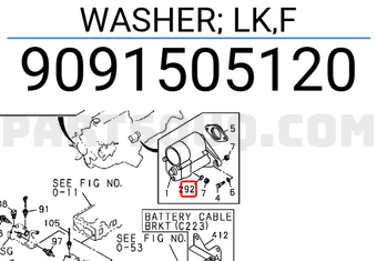Isuzu 9091505120 WASHER; LK,F