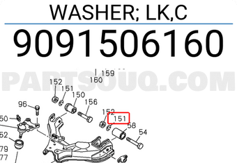 Isuzu 9091506160 WASHER; LK,C