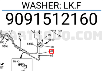 Isuzu 9091512160 WASHER; LK,F