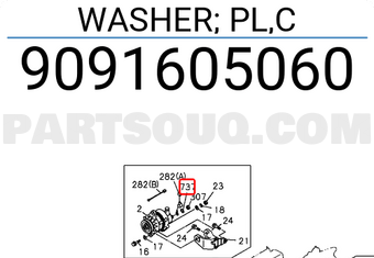 Isuzu 9091605060 WASHER; PL,C