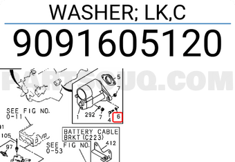 Isuzu 9091605120 WASHER; LK,C
