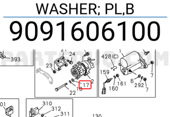 Isuzu 9091606100 WASHER; PL,B