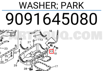 Isuzu 9091645080 WASHER; PARK