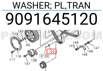 Isuzu 9091645120 WASHER; PL,TRAN