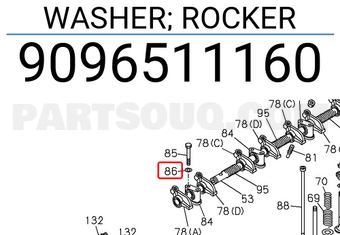 Isuzu 9096511160 WASHER; ROCKER