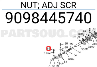 Isuzu 9098445740 NUT; ADJ SCR