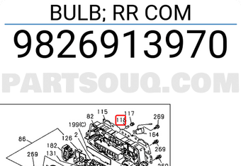 Isuzu 9826913970 BULB; RR COM