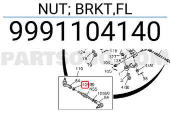 Isuzu 9991104140 NUT; BRKT,FL