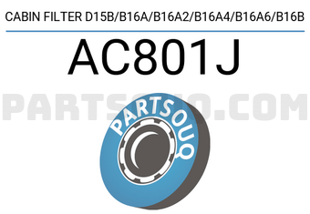 JS Asakashi AC801J CABIN FILTER D15B/B16A/B16A2/B16A4/B16A6/B16B