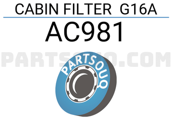 JS Asakashi AC981 CABIN FILTER G16A