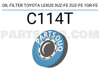 JS Asakashi C114T OIL FILTER TOYOTA LEXUS 3UZ-FE 2UZ-FE 1GR-FE