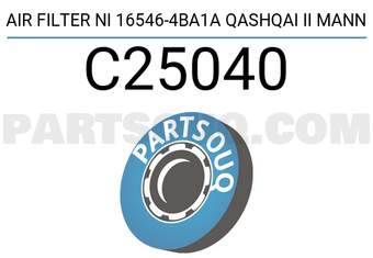 MANN C25040 AIR FILTER NI 16546-4BA1A QASHQAI II MANN
