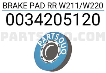 MAXPART 0034205120 BRAKE PAD RR W211/W220