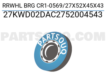 MAXPART 27KWD02DAC2752004543 RRWHL BRG CR1-0569/27X52X45X43