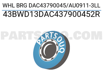 MAXPART 43BWD13DAC437900452R WHL BRG DAC43790045/AU0911-3LL